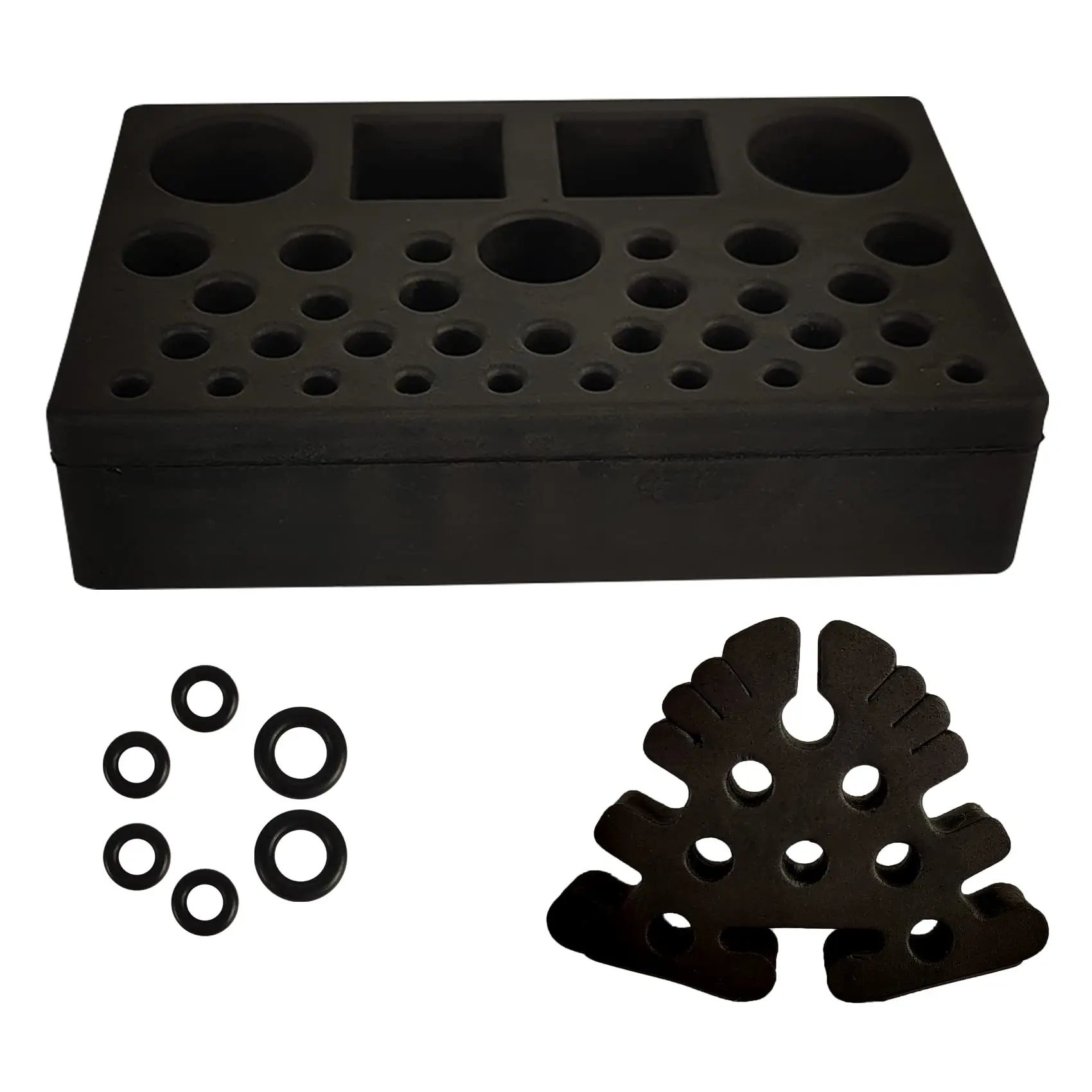 Eupheng-estante de almacenamiento de escritorio para atar moscas, alicates voladores de alta densidad, soporte de herramientas, Caddy, negro y gris