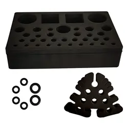 Eupheng-estante de almacenamiento de escritorio para atar moscas, alicates voladores de alta densidad, soporte de herramientas, Caddy, negro y gris