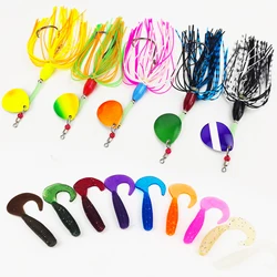 Spinnerbaits y vinilos rizados Free Fishre, señuelos con cola rizada