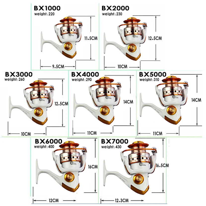 GHOTDA-carrete de pesca de fundición larga, señuelo, carrete de carpa de agua salada 1000 2000 3000 4000 5000 6000, relación de engranaje 5,5: 1 - imagen 2