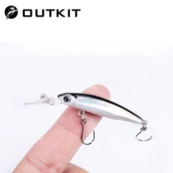 OUTKIT-Mini Señuelo Hundido Trucha – Placa Larga 1,8g 40mm
