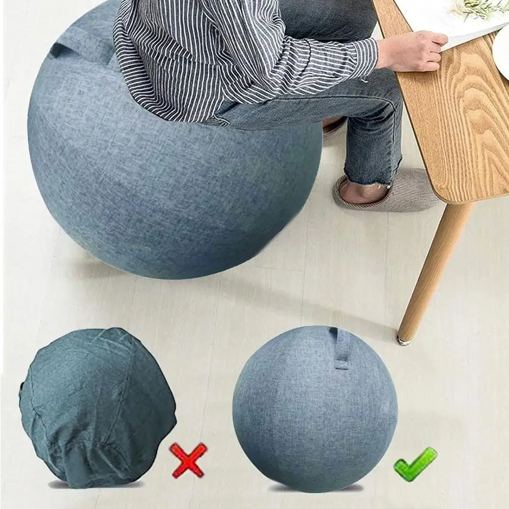 Juego de pelota de Yoga plegable fácil de usar, cubierta protectora de pelota de Yoga gruesa a prueba de polvo, suministros de Yoga de 65cm para el hogar y la Oficina - imagen 4