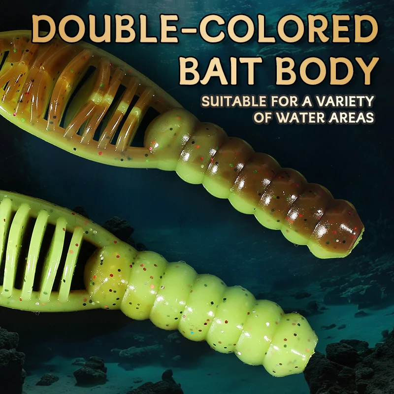 Señuelos fanatik supercontinentes, 80mm/8 Uds., 55mm/15 Uds., Señuelos de Pesca blandos, cebos de silicona suave, cebo suave de Larva - imagen 4