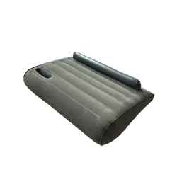 Almohada inflable con bomba integrada para camping, viajes y oficina