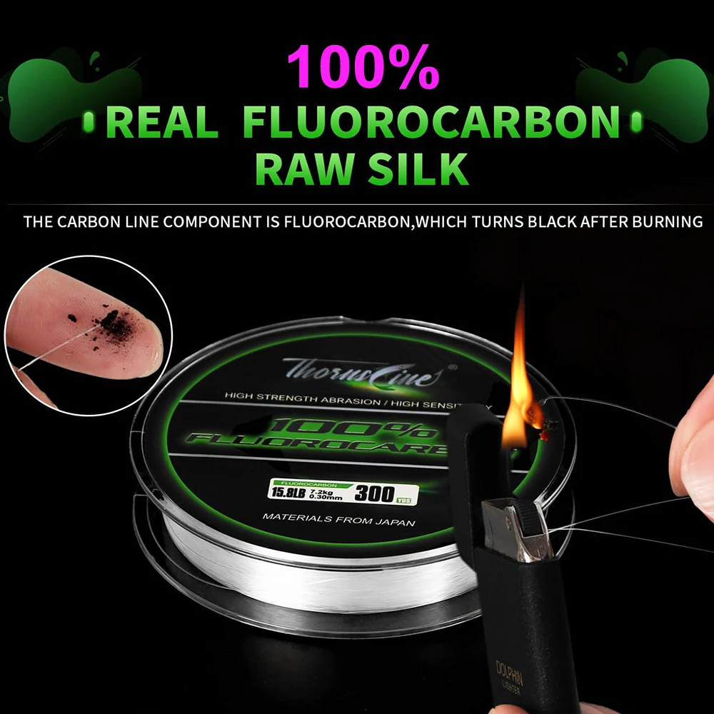 Hilo fluorocarbono ThornsLine hundimiento mejorado para pesca en mar