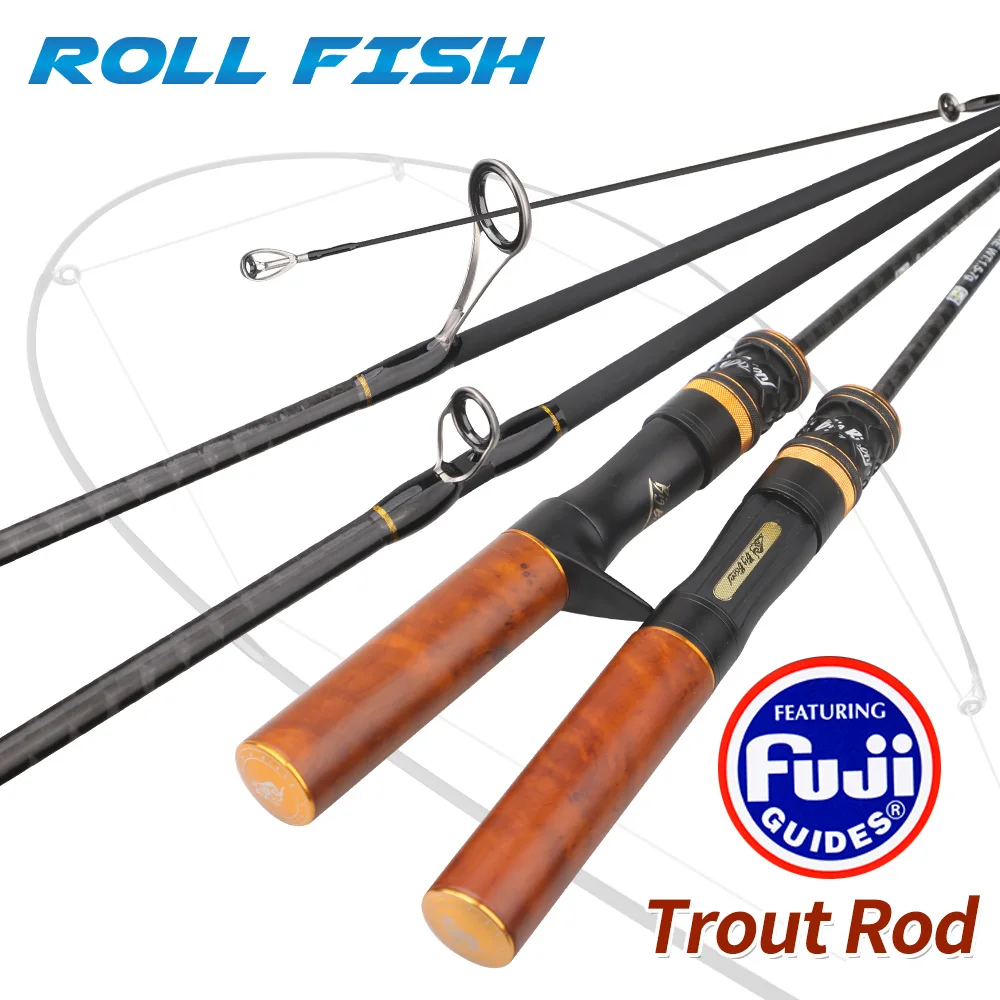 Caña Ultraligera Trucha Rollfish – Carbono, Guías Fuji y Puntas Sólidas