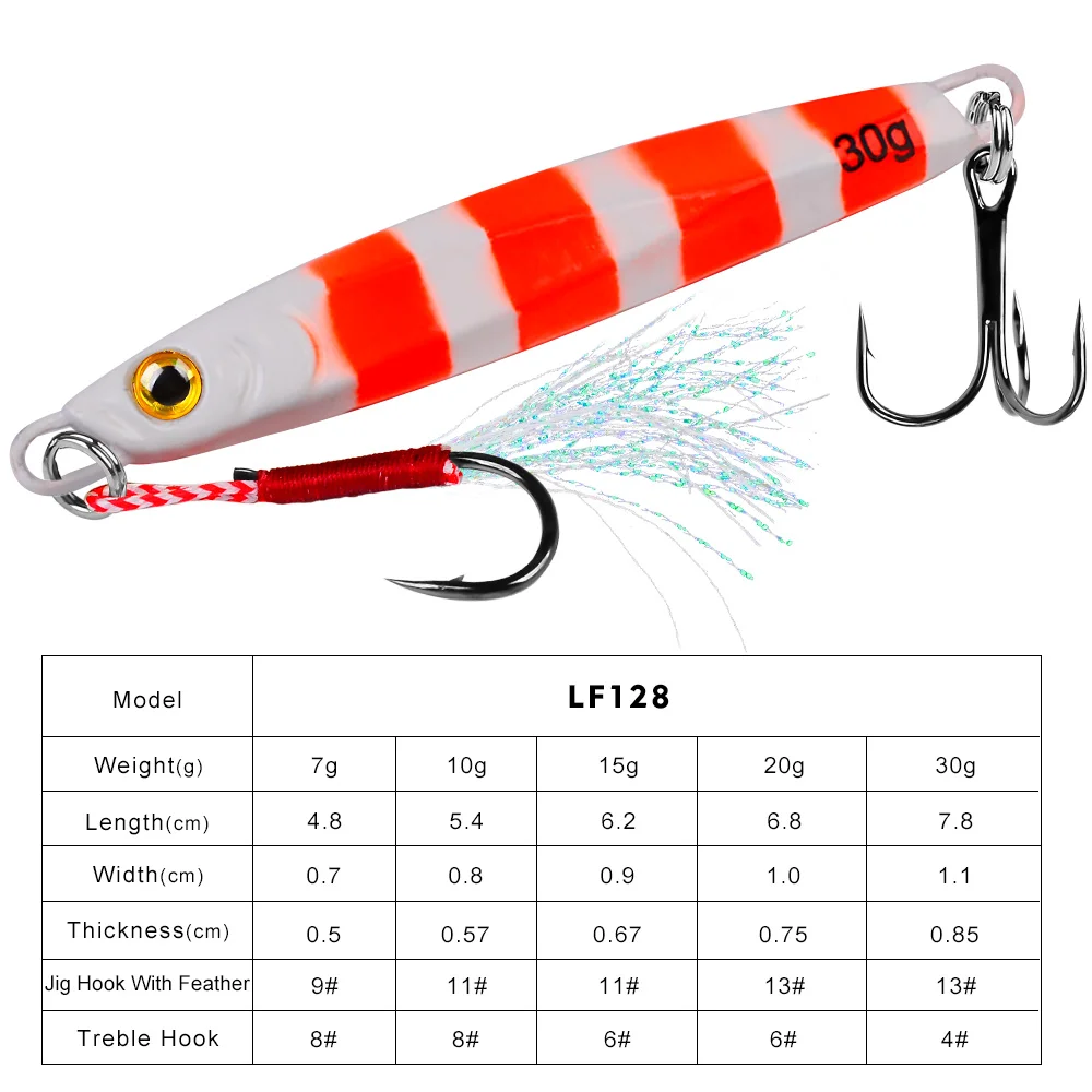 PROBEROS-señuelo de Pesca de hundimiento rápido, cebo duro Artificial de Metal, 7-10-15-20-30G, 1 unidad - imagen 2