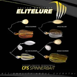 ELITELURE-plantilla de falda de goma, 7/10/14g, cebo giratorio, señuelo giratorio, cuchara de Metal, Wobbler con anzuelo de púas para pesca de Lucio, trucha y Lucio