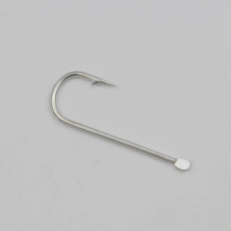 100 Uds. Anzuelo de púas para pesca en el mar, anzuelos para barcos, estañados, antioxidantes, a prueba de agua de mar, cabeza plana, mango largo, equipo de pesca - imagen 4