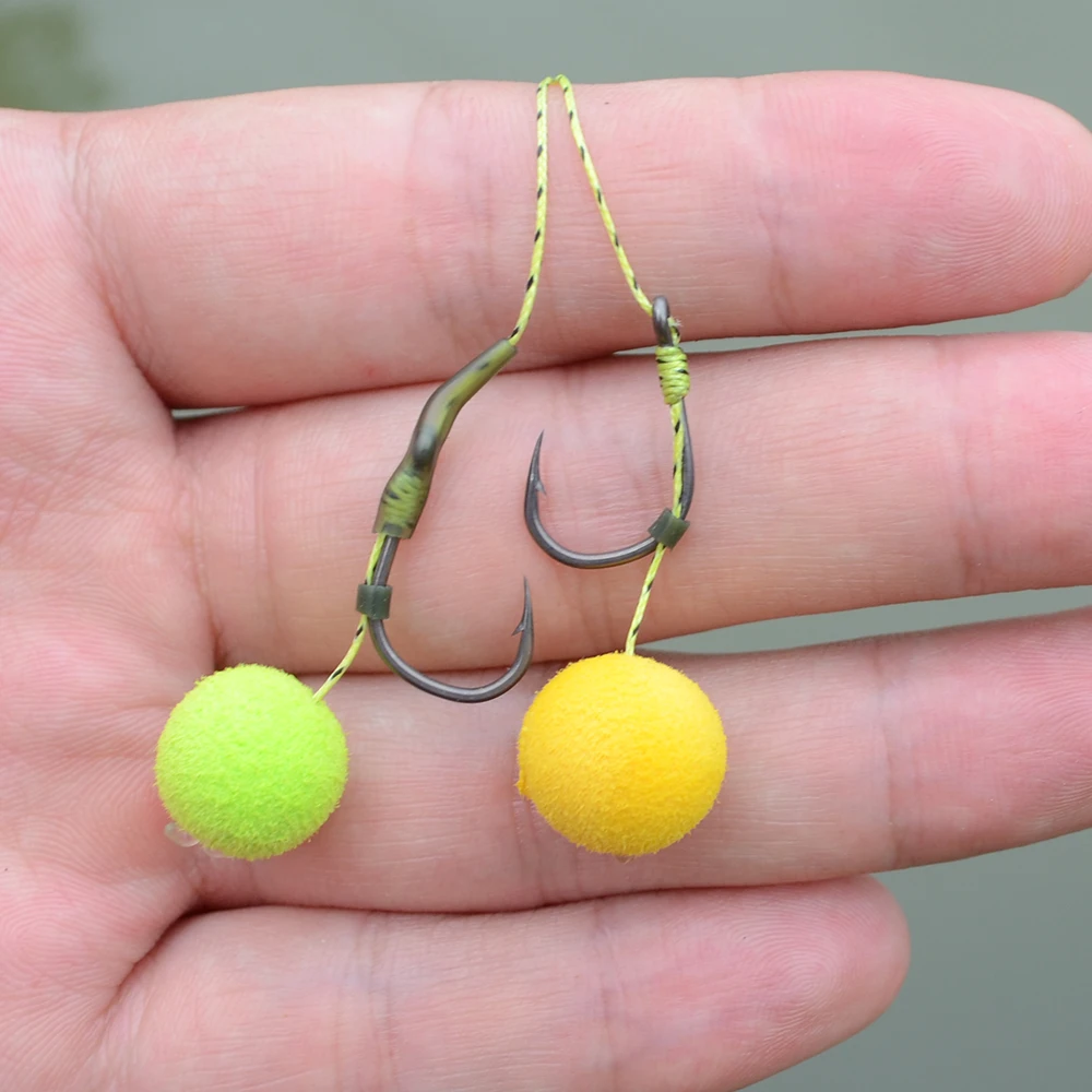 Hirisi Anzuelos de pesca de carpa recubiertos de púas, 50 piezas, diseño de ojo en Japón, hechos con acero de alto carbono 8001 - imagen 3