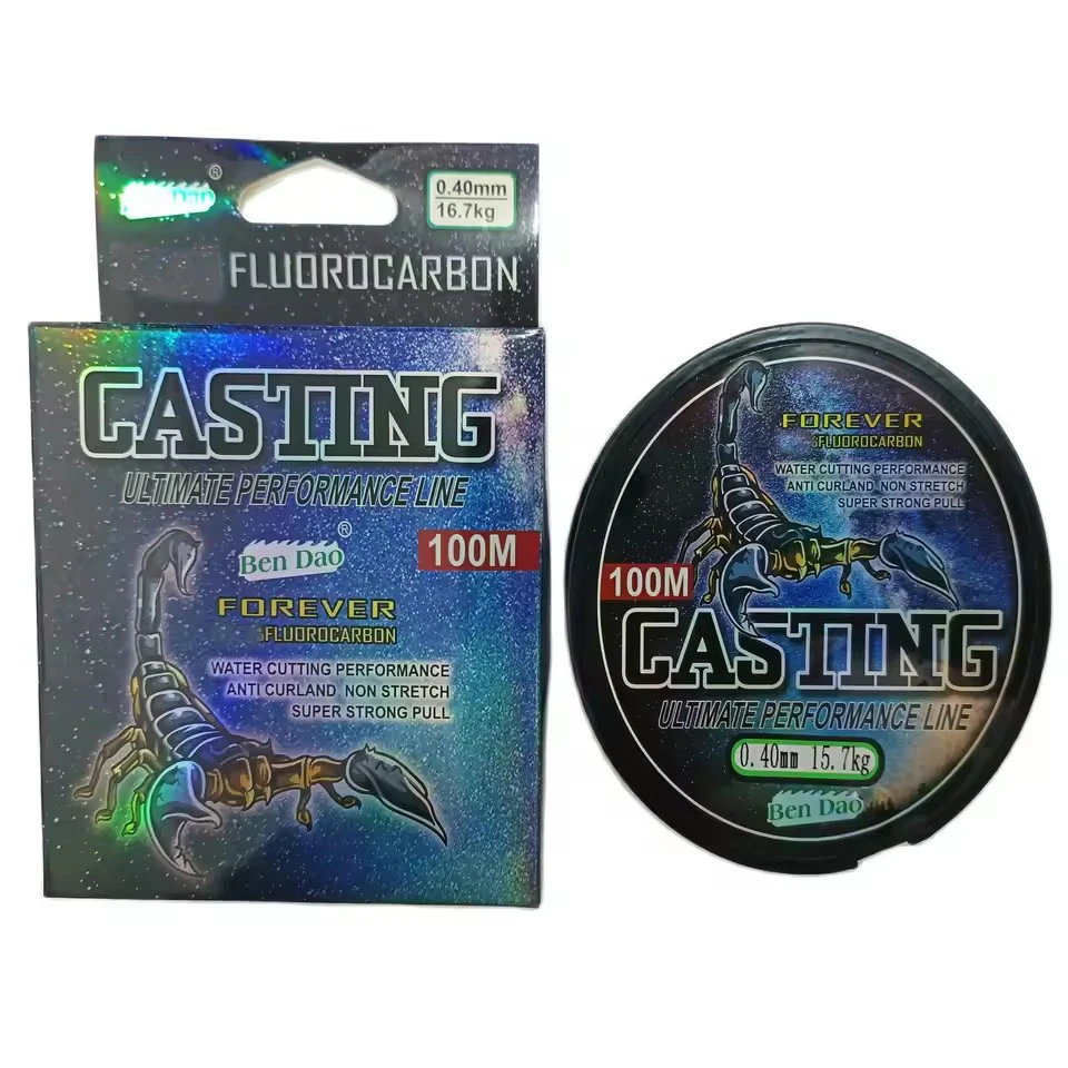 Línea de pesca recubierta de fluorocarbono de 100M, pesca en barco de mar súper fuerte, productos de pesca de carpa de alambre japonés - imagen 4