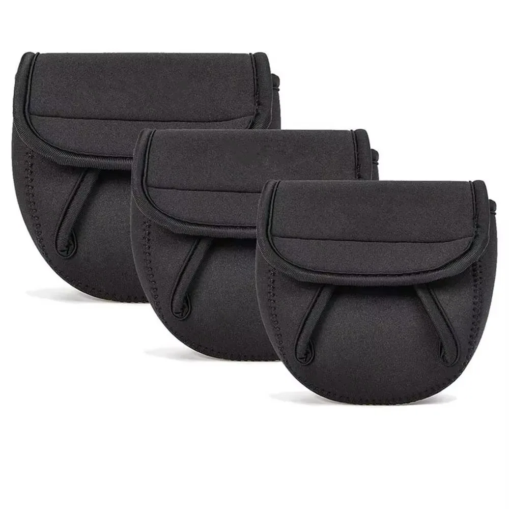 Funda duradera para carrete de pesca giratorio S/M/L, funda protectora impermeable, bolsa para carrete, paquete de rueda de almacenamiento de neopreno con forma de gota de agua para exteriores - imagen 2