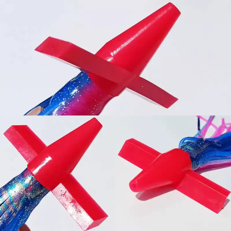 Falda de arrastre de 18cm y 23cm, señuelos de atún que se hunden, barco biomimético, señuelo de calamar, UV, pájaro, atún, Mahi, cebo de pesca de arrastre de mar, 1 ud. - imagen 5