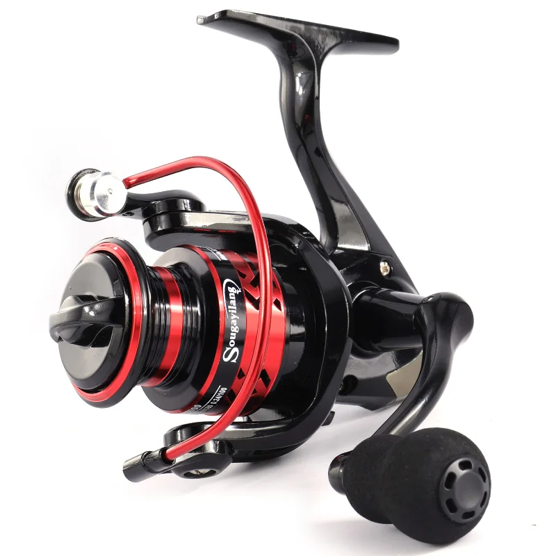 Sougayilang-carrete de pesca giratorio 1000-4000, relación de transmisión 5,2: 1, carrete de arrastre máximo de 22LB con carrete gratis para pesca de carpa - imagen 4