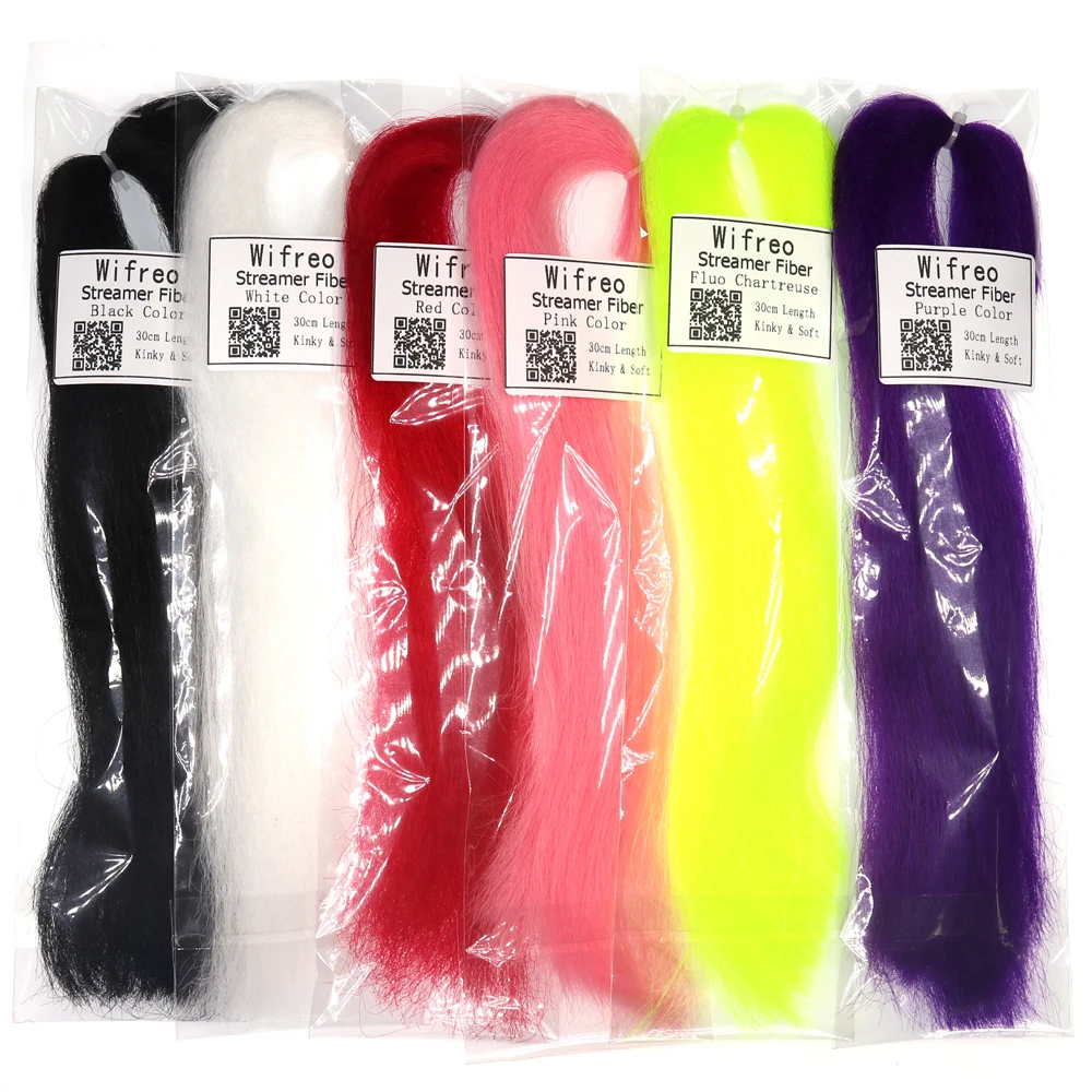 Wifreo-señuelo de pesca con mosca, 2 paquetes de 30CM, Streamer de fibra de pececillos engarzado - imagen 2