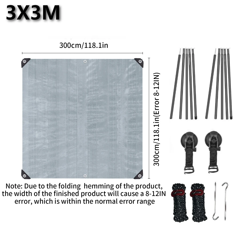 3X3M Sliver and Blue