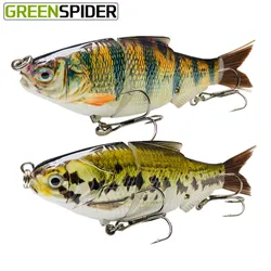 GREENSPIDER-Cebo duro multiarticulado, señuelo de pesca con articulación realista, Wobblers que se hunden, Swimbait, 2021mm, 32g, novedad de 130
