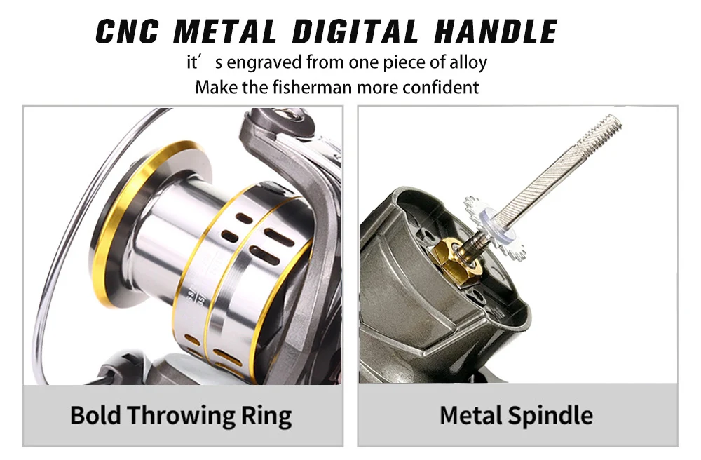 Experiencia en el rendimiento de pesca mejorada con nuestro mango digital CNC Metal