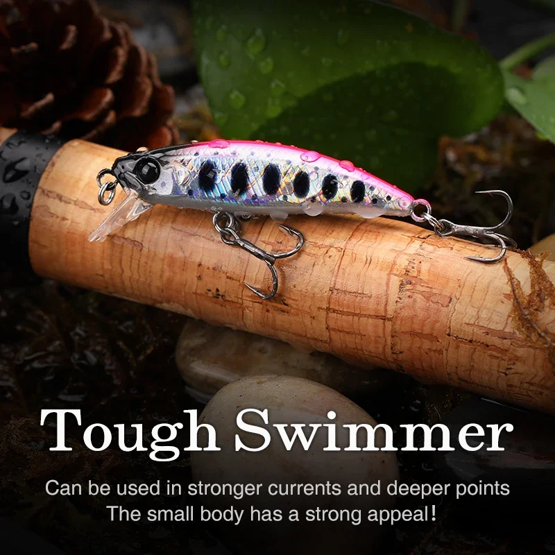 TSURINOYA Intruder 51S Minnow hundimiento señuelo duro para trucha - imagen 4