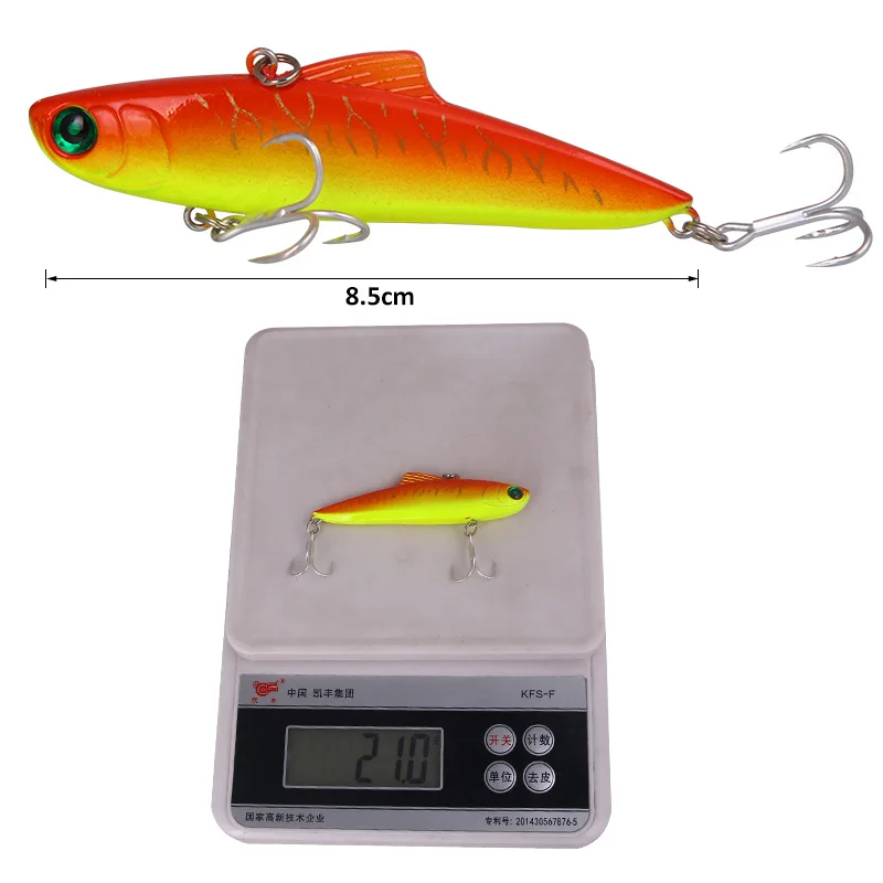 Señuelos de Pesca piezas, 8,5 cm, 21g, Wobblers de fundición larga láser, Crankbait duro de hielo de invierno, vibración, Pesca, Lucio, Carpa, aparejos - imagen 5