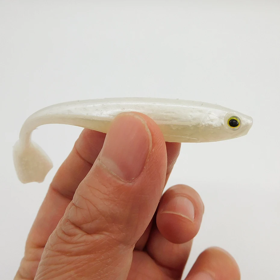 KESFISHING-señuelo suave con aleta de pato, sábalo de 85mm, cola oscilante viva, cebos de Pesca artificiales de silicona, Leurre Souple - imagen 3