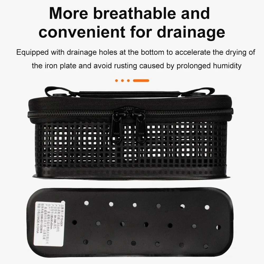 Bolsa de transporte de PVC para Señuelos de Pesca, soporte de Metal para Jigging, contenedor de aparejos de pesca, cuchara giratoria, estuche de almacenamiento de cebo - imagen 2