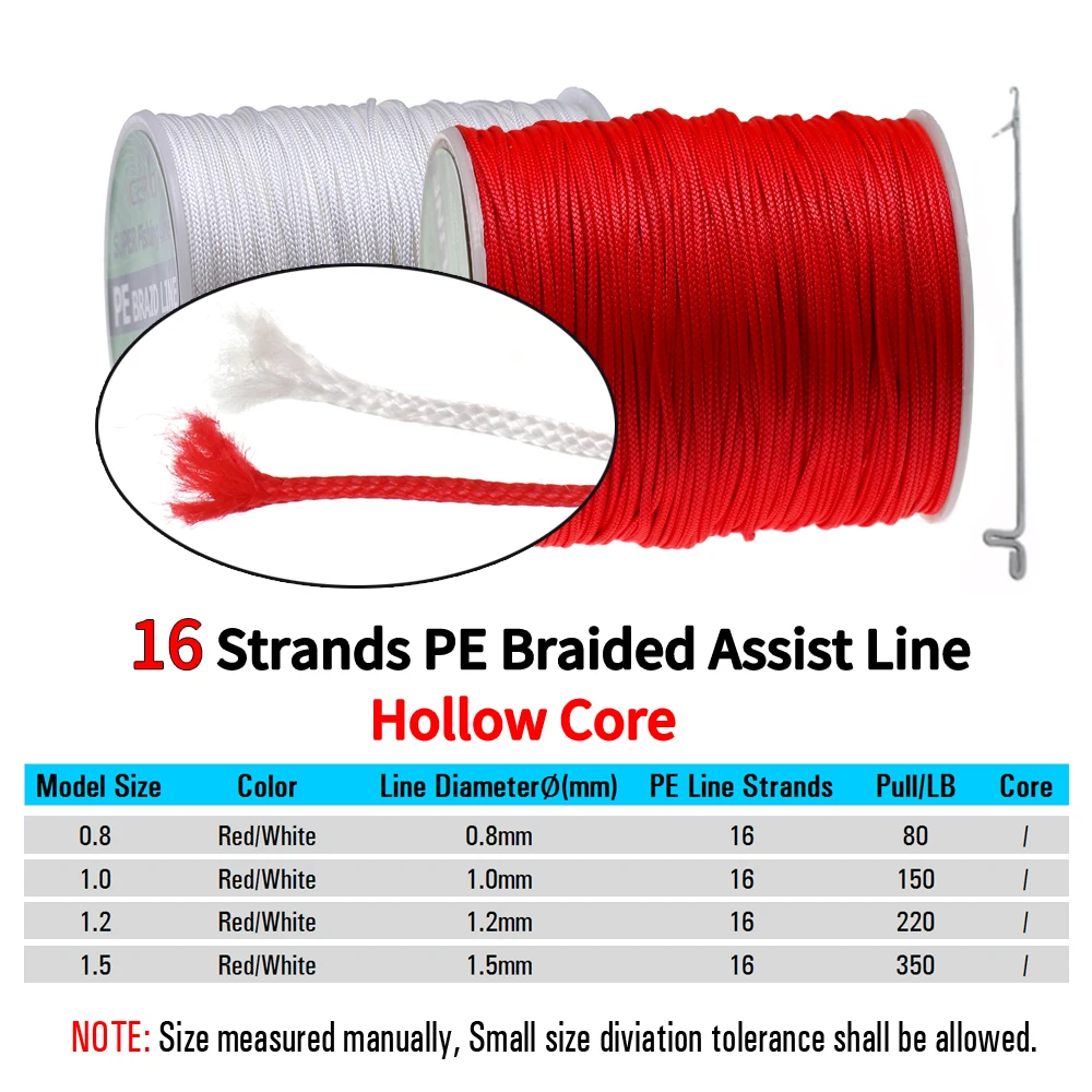 Elllv 100 meter/spool PE Gevlochten Assist Lijn voor Zoutwatervissen Jigging Haak Trolling Lokken Vastgebonden Koord Duiken Speer vissen Touw - imagen 3
