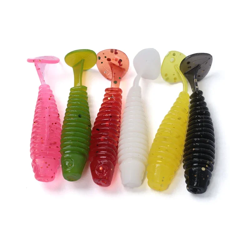 10 Uds. Señuelos blandos de silicona, aparejos artificiales, cebo de 3,5 cm, 0,7g, productos para pesca en el mar, pesca en roca, Swimbait Wobblers
