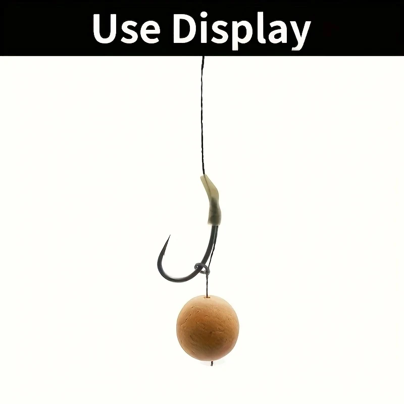 Aparejo pelo para carpa con anzuelo vástago curvo PTFE púas - imagen 3