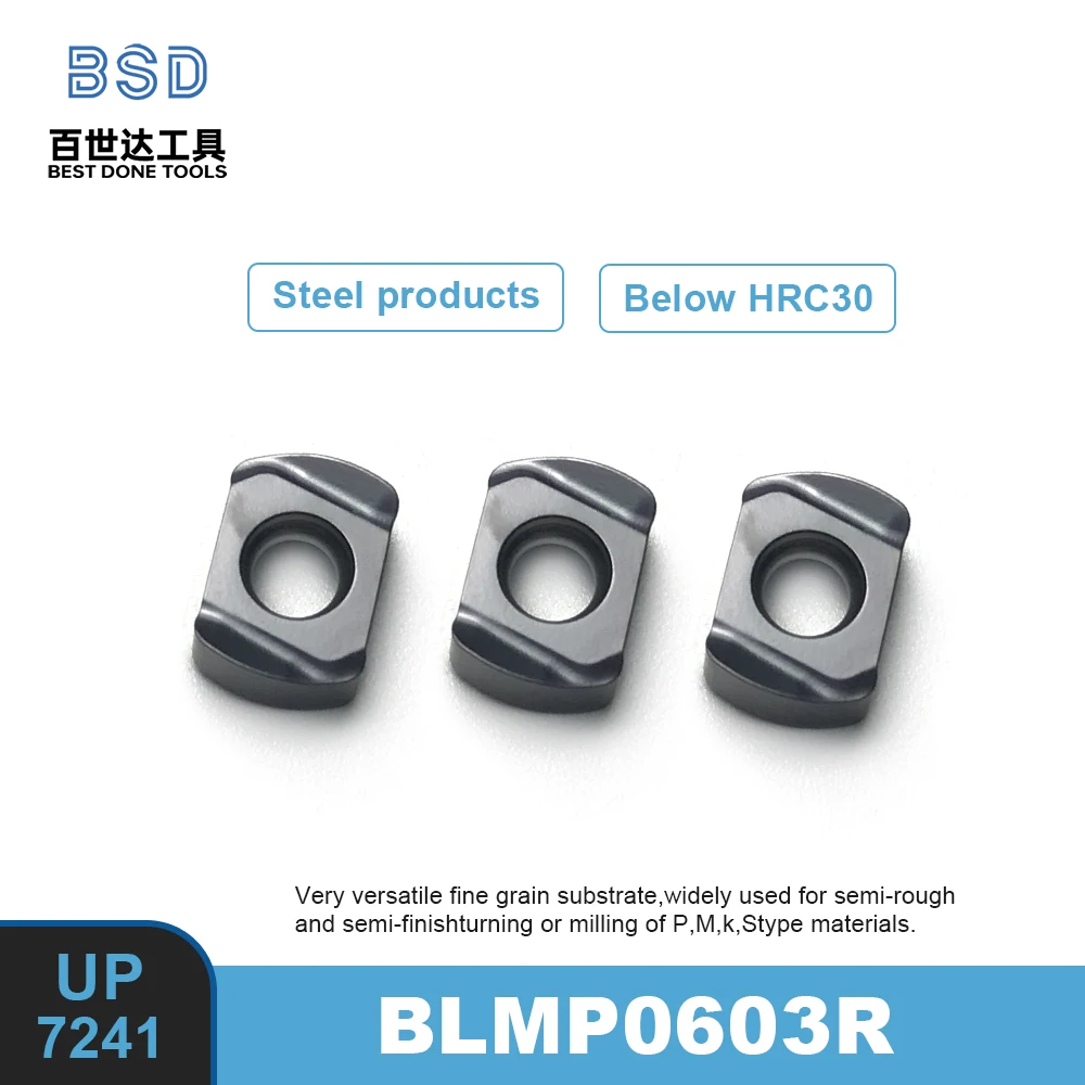 Insertos de fresado de seguridad de carburo BLMP0603R |   Herramientas de fresado CNC de alta potencia - imagen 3