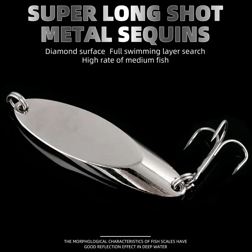 5 uds 3g-21g pesca luminosa cuchara de Metal señuelo cebos duros lubina cuchara de plata señuelo de Pesca aparejos de Pesca Wobblers Isca Artificial - imagen 2