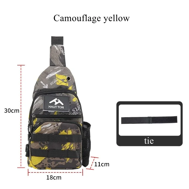 Bolsa de pesca camuflaje multifunción con bandolera y soporte caña - imagen 2