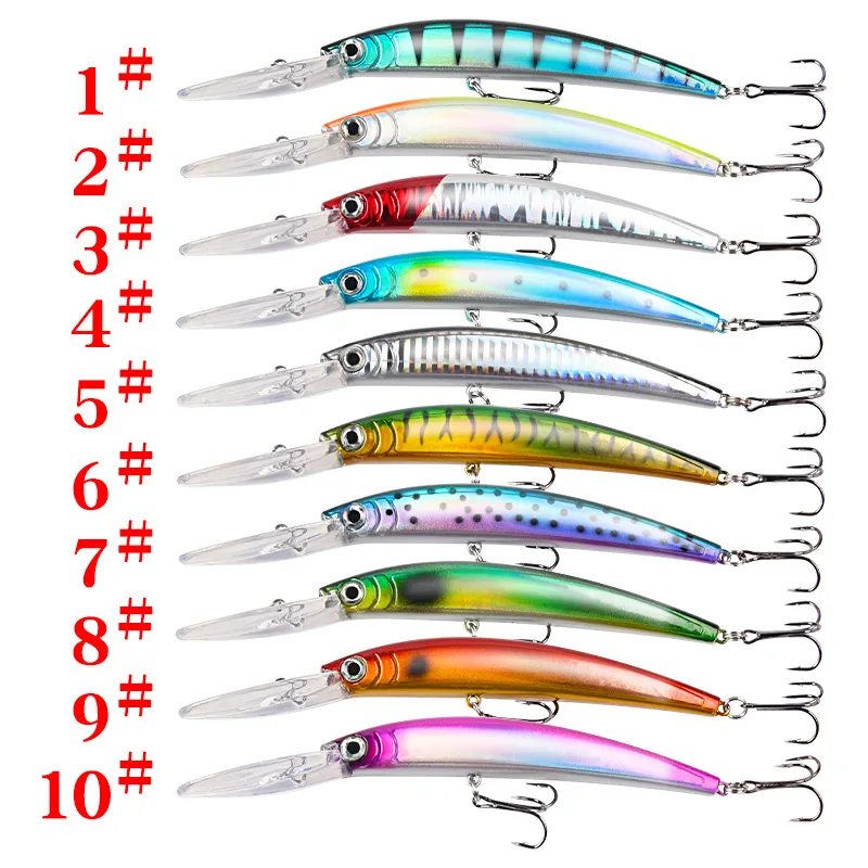 1 Uds 175mm 16g señuelos flotantes para pececillos Trolling Wobbler cebo Artificial para lubina Lucio Swimbait suministros de pesca aparejos - imagen 3
