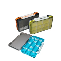 Organizador de aparejos con compartimentos para anzuelos y accesorios