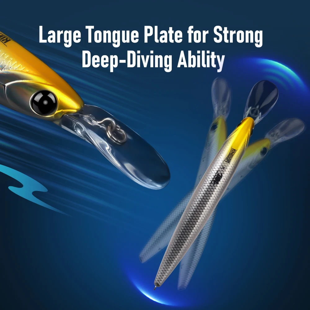 Kingdom Sinking Minnow 125mm – Wobbler duro para GT y Atún - imagen 5