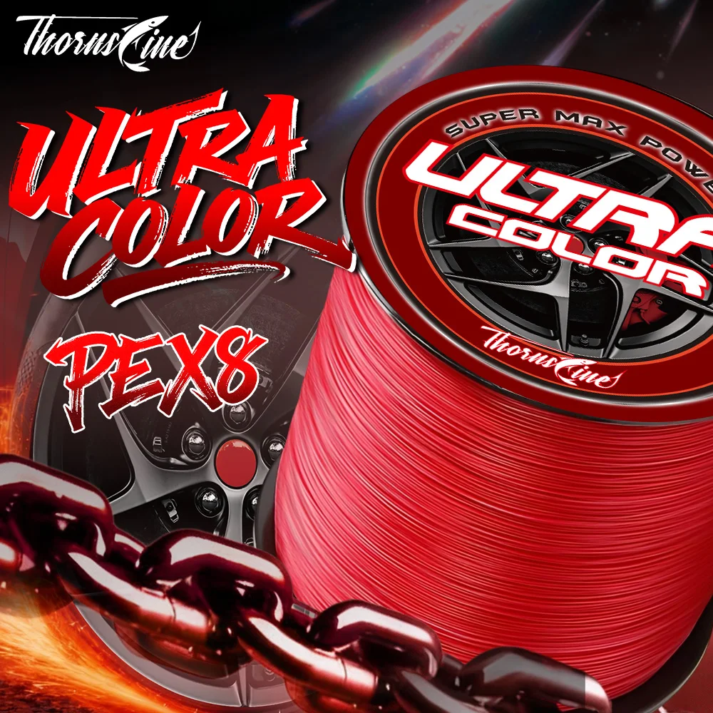 Thornsline-sedal de pesca trenzado X8, 8 hebras, nunca se decolora, alambre de PE japonés de alta calidad, multifilamento, potencia, agua salada, agua dulce