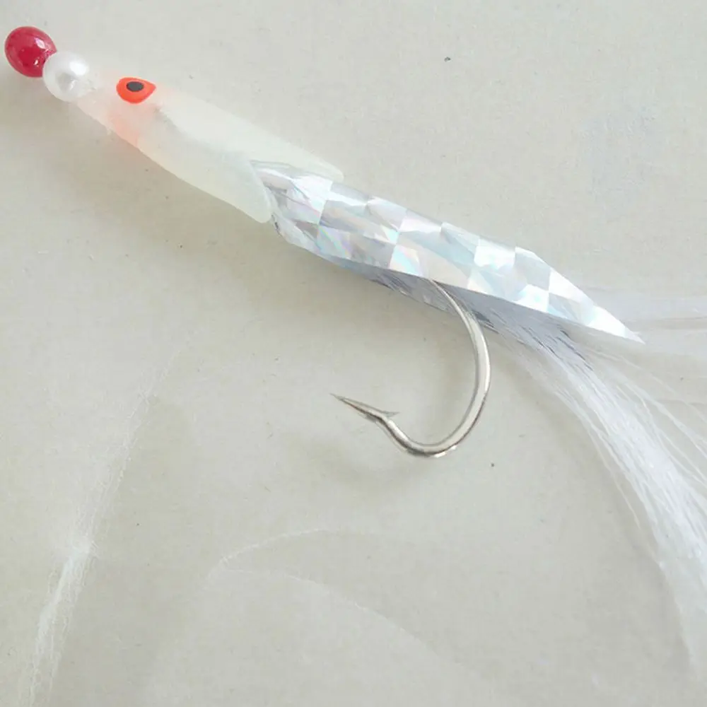 Anzuelos triples luminosos acero al carbono – Aparejos de pesca afilados - imagen 2