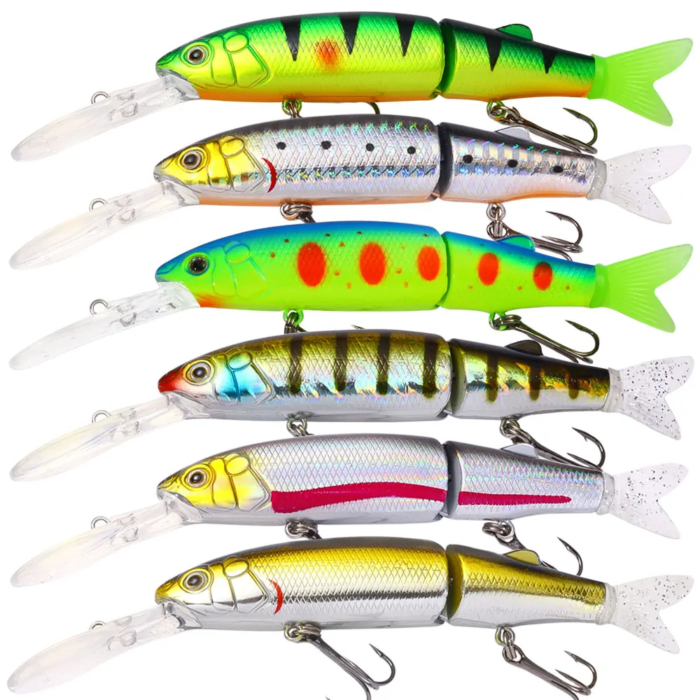 Swimbait articulado hundidor Minnow Wobbler para lucio y lubina - imagen 3