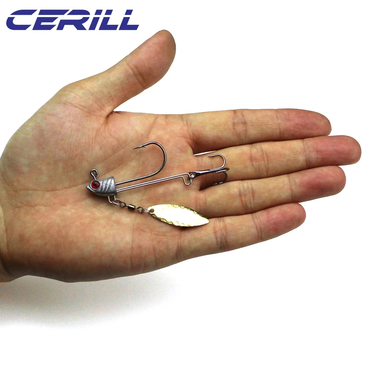 Ceril-anzuelo giratorio de lentejuelas, señuelo giratorio, cuchara giratoria, anzuelo de cabeza de pesca triple, aparejo atrevido, cebo Artificial suave, 7g, 9g, 15g, 1 PC - imagen 5