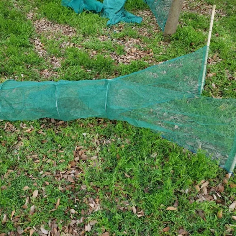 Lawaia-trampa portátil para peces, jaula de malla para camarones, red de pesca plegable, Red de bloqueo de Río, herramienta de 4m/6m - imagen 4