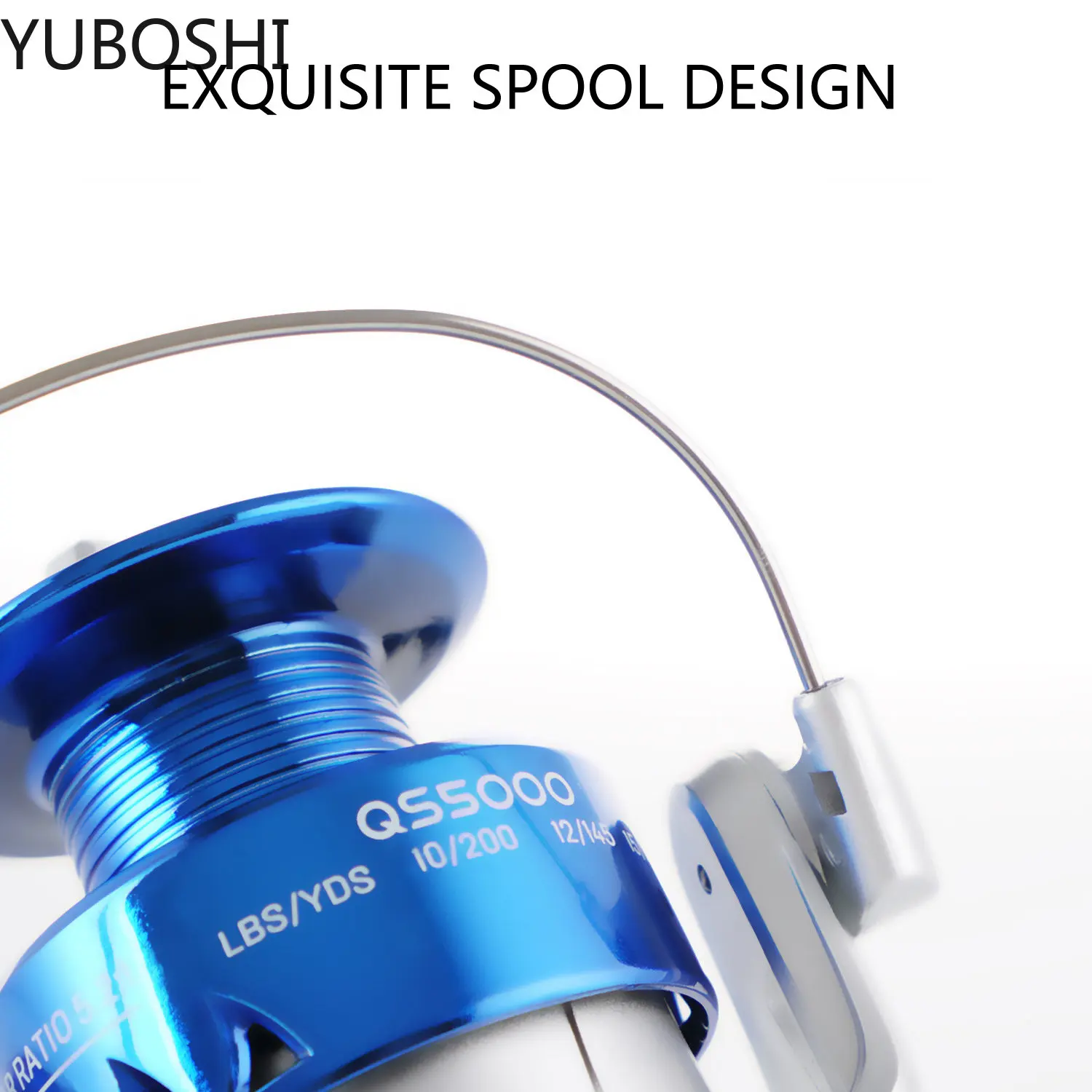 YUBOSHI-carrete de pesca de agua salada serie qs-1000, arrastre máximo de 5kg, rueda de pesca giratoria superligera, novedad, 7000- - imagen 5