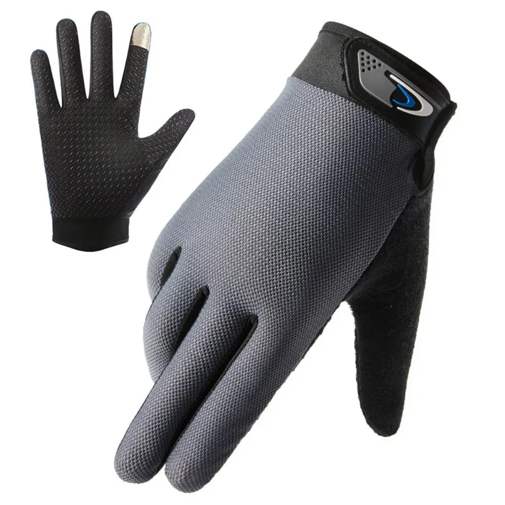 Cómodos guantes de ciclismo con dedos completos pantalla táctil guantes de seda de hielo con dedos completos guantes finos de pesca con protección solar para hombre - imagen 5