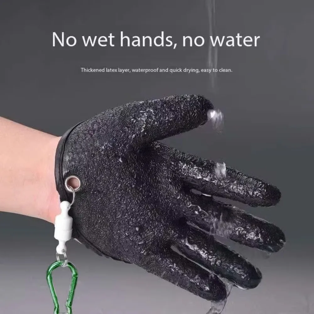 Guantes de pesca multifuncionales, antideslizantes, con dedos completos, para pescar, antipuñaladas, resistentes al desgaste, protegen la mano, 1 Uds. - imagen 5