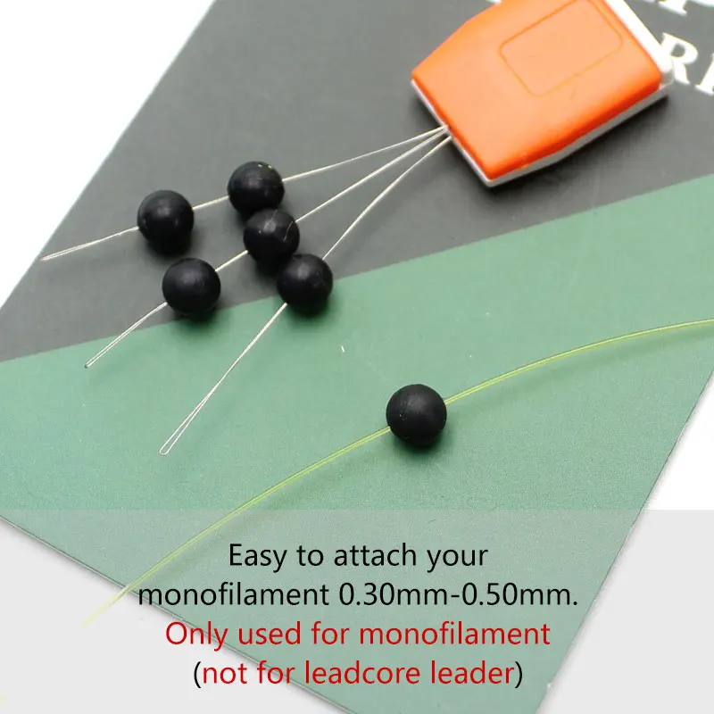 Accesorios de pesca de carpa, cuentas giratorias de tope, manga antienredos, topes para correr, aparejos de alimentador de plomo, 3 paquetes - imagen 5