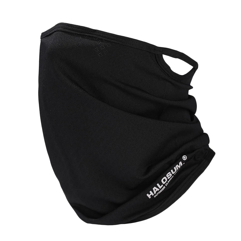 Bandana de seda helada para ciclismo, protección solar UV a prueba de viento, polaina para el cuello, deporte, transpirable, bufanda de tubo fresco para pesca