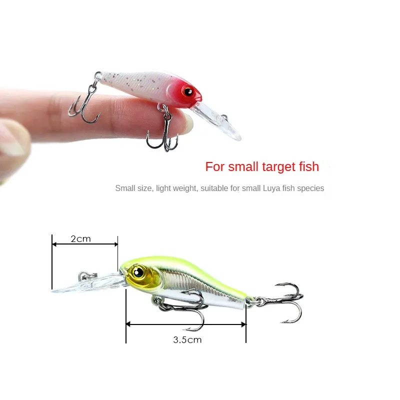 LETOYO 2,4g 35mm hundimiento minnow señuelo de pesca de invierno para trucha cebo duro crankbait wobblers aparejos de pesca para lubina perca pesca - imagen 4