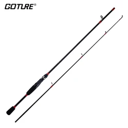 Goture Caña giratoria ultraligera de fibra de vidrio y carbono