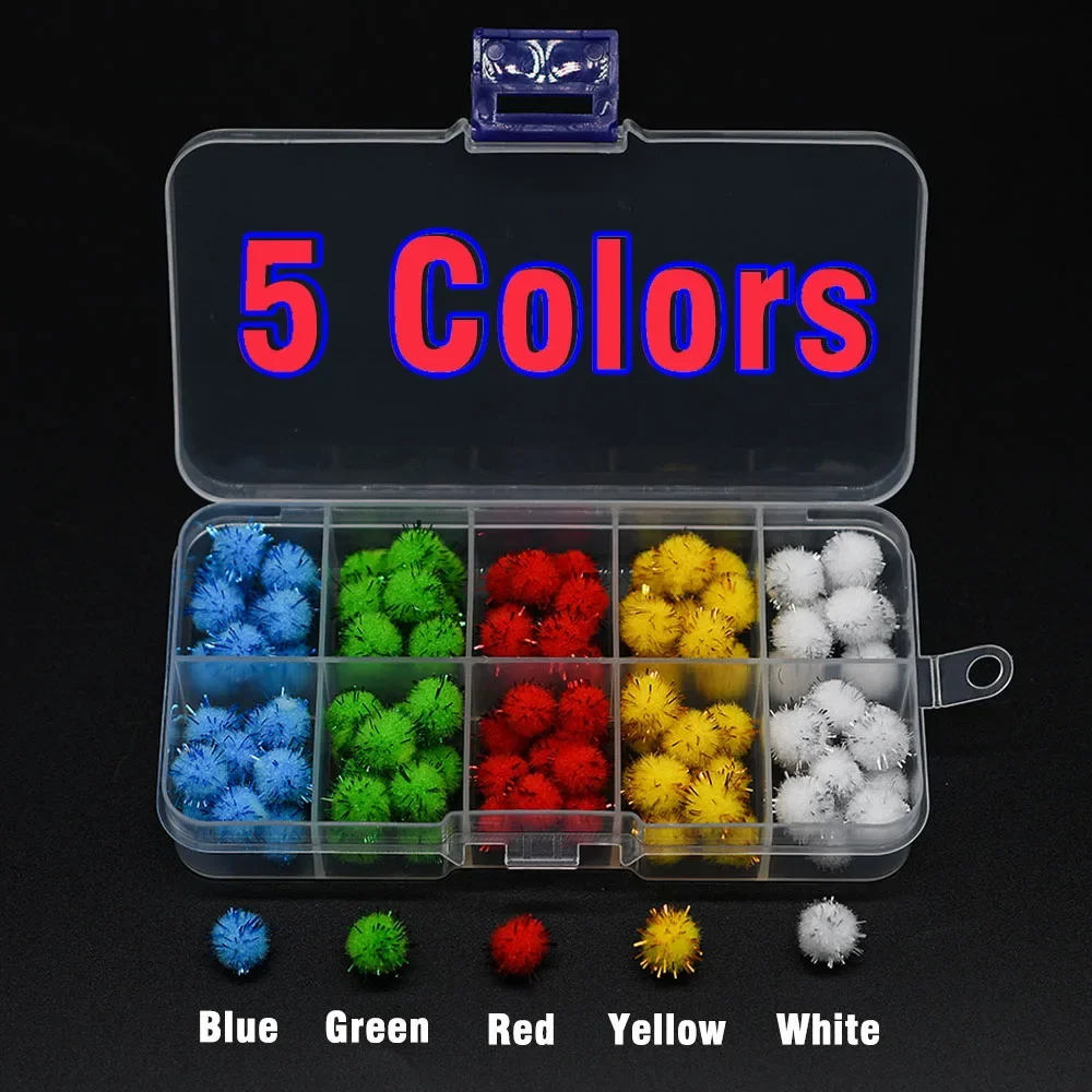 100 Uds. Huevo Glo-Bug de colores mezclados, huevos de pescado biónicos de 10mm, materiales de señuelo de pesca, trucha, mosca, Ninfa, atado de bolas de felpa, suministros para atar moscas - imagen 4