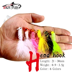 Kit señuelos jig WALK FISH para crappie y walleye – metálico plumas