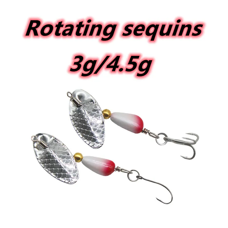MUKUN 5 uds 2,5g/4,5g Mini anzuelo único señuelo de pesca Micro jigging Spinner cuchara cebo duro Crankbait Spinner aparejos de pesca - imagen 5